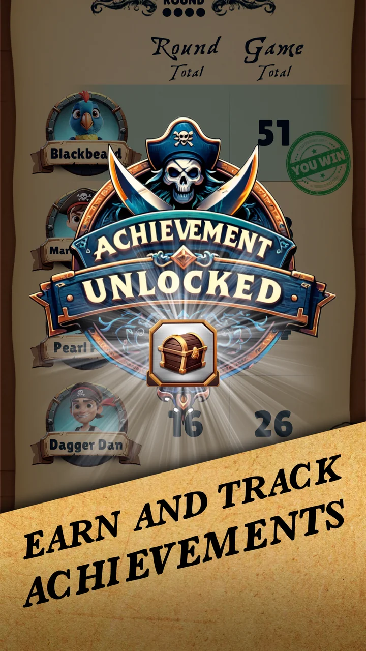 An achievement unlocked over the Swab the Deck scoreboard.